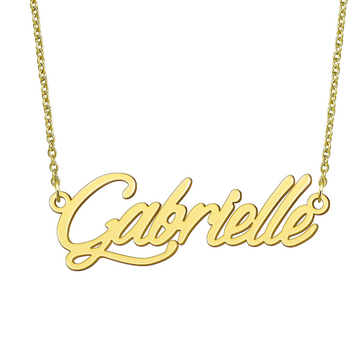 BYBWBL Gabrielle Name Pendant Necklace 18k Gold