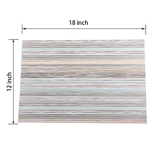 PREMIUM CARE Set of 4 Placemats for Table Heat-Resistant Skid-Proof Table Mats Dining Table Woven Stain Resistant Easy to Clean