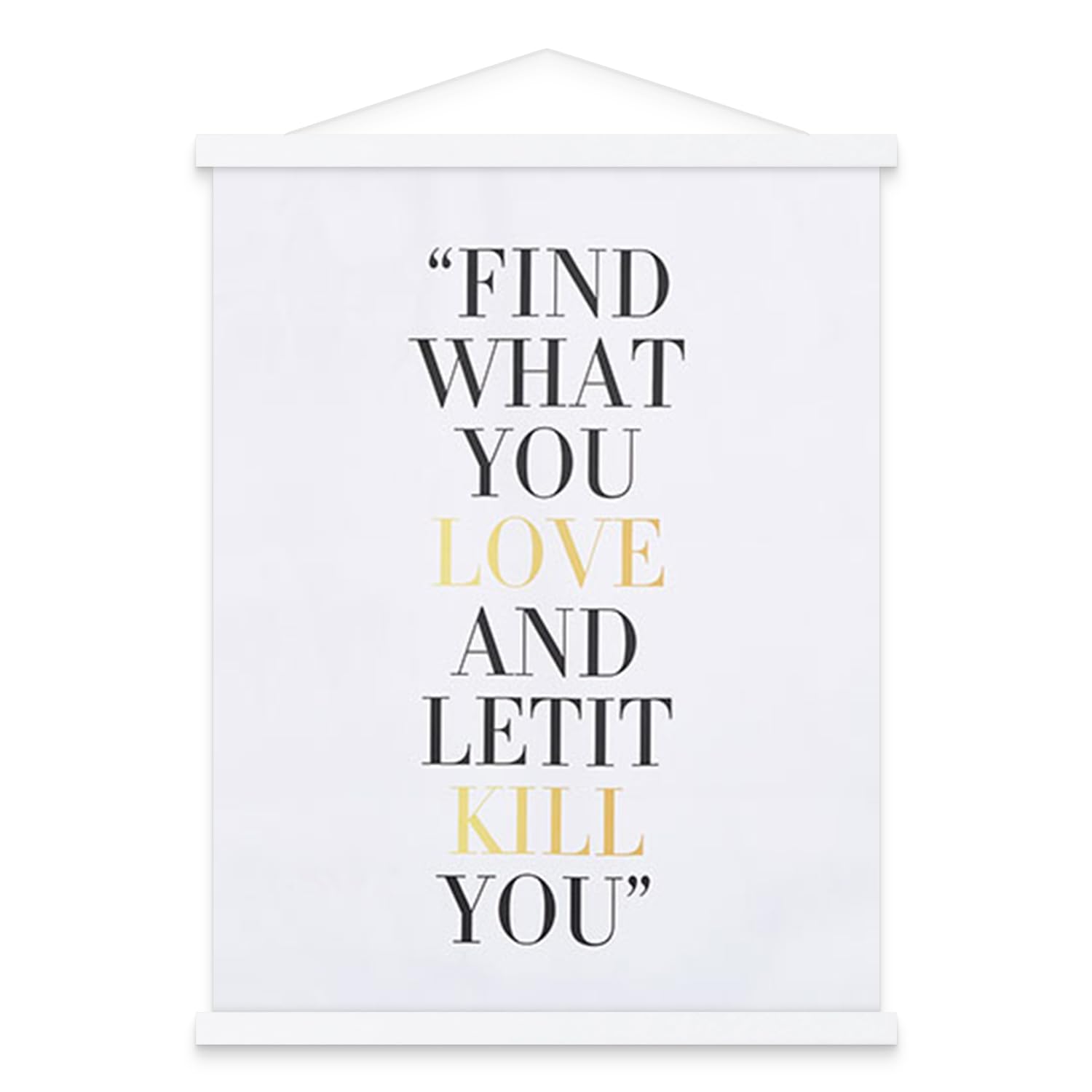 Benjia Poster Frame Hangers, Magnetic Large Clip Wood Wooden Poster Hanger Hanging Frames Kit for 18x24 18 x 24 inch Poster (45.7cm / 18", White