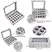 YFLY Velvet Glass Jewelry Ring Earring Display Organizer Box Tray Holder Storage Case