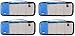 Amazon Basics 4 Piece Packing Travel Organizer Zipper Cubes Set, Slim, Blue