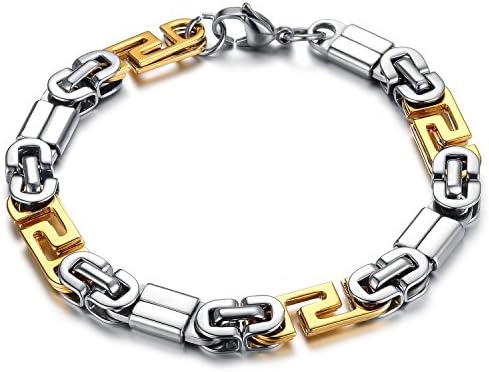 Superior Trade Fashion Jewelry Gold/Silver Tone Biker Bicycle Motorcycle Chains Men Bracelet,Silver Gold