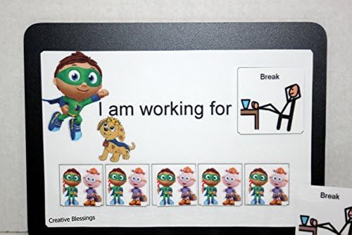 Character Token Reward Boards Behavior Great Reinforcer for Autism, ADHD, and ADD for Boys or Girls