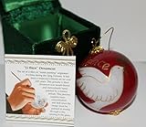 Pier 1 Imports Li Bien 2012 Red Glass Collectible Peace Dove Christmas Ornament