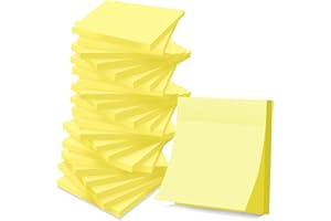 YEECOK (24 Pack) Sticky Notes 3x3 in Yellow, Clean Removal, Recyclable, Self-Stick Pads, Easy to Post for Home, Office, Notebook