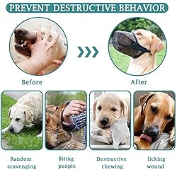 Dog Muzzle, Soft Mesh Covered Muzzles for Small