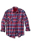 Kingsize Men's Big & Tall Plaid Double-Brushed Flannel Shirt