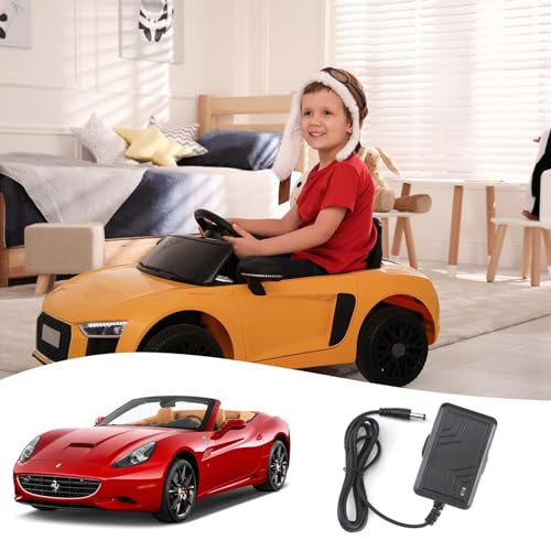 Kids' Electric Ride-Ons 6v Charger, 6v Battery Charger for Kids Car Charger, Kids Electric Car Charger Compatible with Electric Quad Bikes & Other Same Model Electric Vehicles with LED Indicator