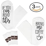 Tickle Socks (3 Pack) - If You Can Read This Bring Me Coffee - Full Length Bamboo Crew Socks