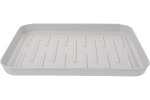 FUOYLOO Small Gray Plastic Pet Cage Tray 35X27X3Cm Reusable Crate Bottom Pan for Bunny, Parakeet, and Dog