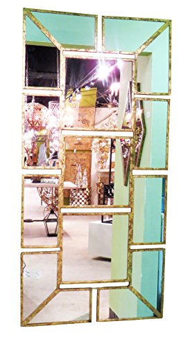 Extra Large Iron  Wall Mirror Panel Sections Gold Mosaic Wall Decor