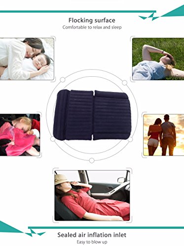 AUTOLOVER Car Air Inflation Travel Thicker Back Seat Cushion Air Bed for SUV And Camping Companion With Car Electric Air Pump - Thumbnail 4
