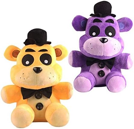 Five Nights At Freddy's Limited Edition Golden Freddy Shadow Freddy Bear Plush Doll Toy 10"