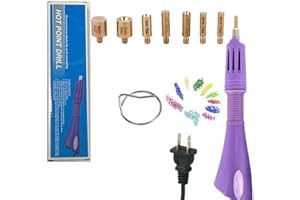 MAGNITT Hotfix Applicator, Hot Fixed Wand Bedazzler Kit,7 in 1 Professional DIY Hot Fix Rhinestone Setter Applicator Wand Tool Kit Set with 7 Different Sizes Tips (American Standard (Purple))