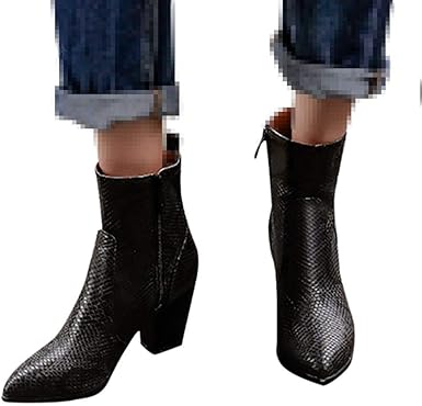 comfortable snakeskin booties