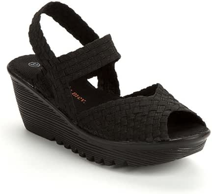 Amazon.com | Bernie Mev Lux Garden Women's Sandal 39 M EU Blue-Shimmer | Sandals
