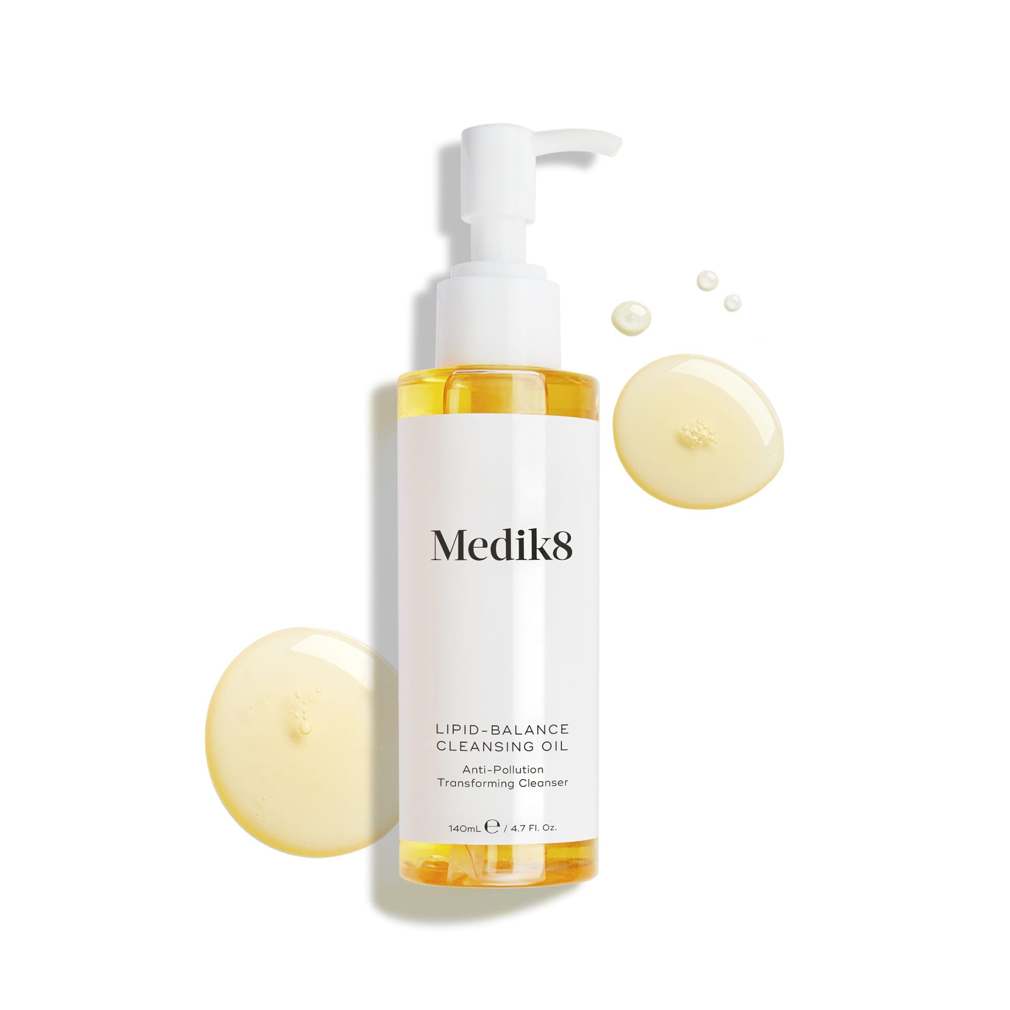 Medik8 Lipid-Balance Cleansing Oil - Makeup Dissolving Transforming Cleanser - Removes Impurities, Sunscreen & Waterproof Makeup - Nourishes & Balances Skin - All Skin Types - 140ml