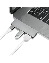 USB Hub Super-Speed USB-C Multiport adaptador para Macbook Pro [sólo compatible con Apple MacBook Pro 13" 15"] 40 Gbps Thunderbolt 3 Puerto, puerto USB 2.0 y puerto USB 3.0 astilla