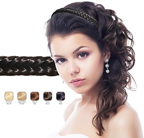 Hollywood Hair Fish Tail Plait Hairband (Bold Black)