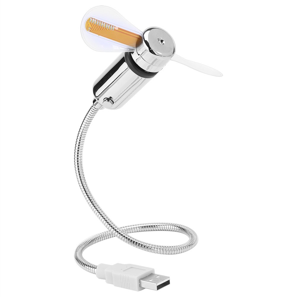 VBESTLIFE USB Programmable Fan, Mini USB LED Fan Message Fan with Flexible Gooseneck Message Programmable RGB LED Display Memory Function for PC Laptop Notebook Desktops