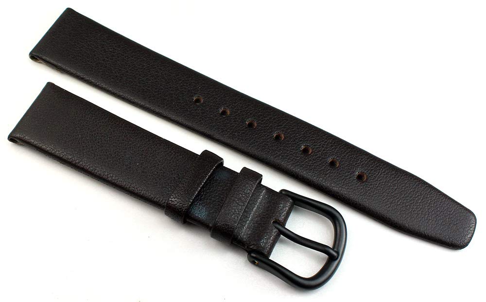 Sulla 16 mm calf leather watch straps for women in various fashionable colours, handmade in Germany, genuine leather, dark brown, 16mm, Strap.