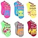 Star Wars Girls and Women's 6 pk Ankle Socks (6-8 Girls (Shoe: 10.5-4), Neon Star Wars)