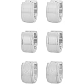 Edforce Stainless Steel Men's Women's Small Huggie Hoop Earrings Triple Set, Three Pairs