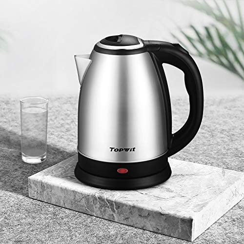 Topwit Electric Kettle Water Heater Boiler, 2 Liter Stainless Steel Coffee Kettle & Tea Pot, Water Warmer Cordless with Fast Boil, Auto Shut-Off & Boil Dry Protection, Upgraded - Thumbnail 6