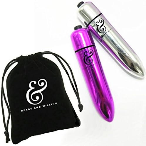 (TWIN PACK) Ready and Willing Luxury Bullet Massager (PINK/CHROME) waterproof pressure point massager