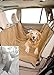 Pet Travel Hammock Dog Car Seat Cover-Microvelvet Sand