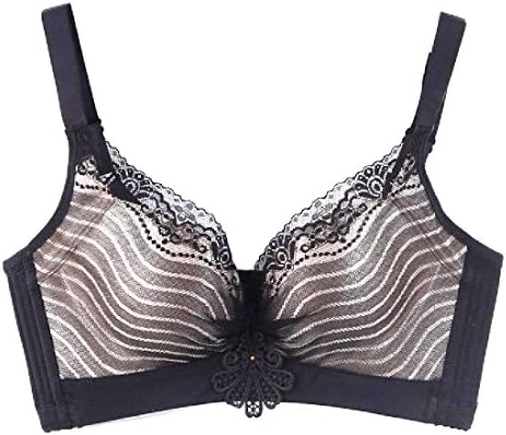 SummerWomen Summer Women's Seamless Solid Colored Comfort Strap Plain Bras Black 38B