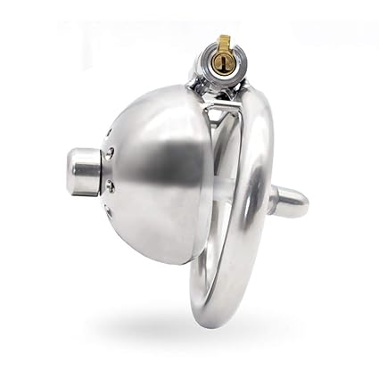 MäNnlich Keuschheitsverschluss Edelstahl Penis Lock KäFig Sauber Penisring Abnehmbare Metall HalbkreisföRmige Mesh Keuschheit