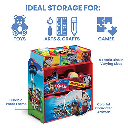 Delta Children 6Bin Toy Storage Organizer, Nick Jr. PAW Patrol