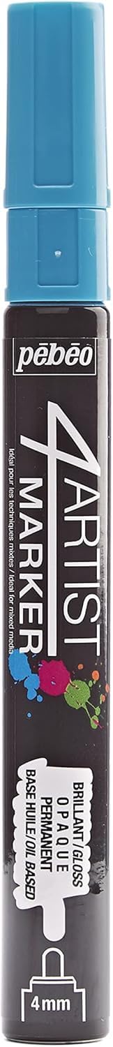Pebeo 4Artist Light Blue Marker - 4mm, Round