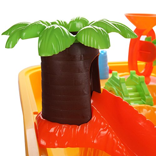 Costzon Kids Sand and Water Table Beach Play Set with Chair & Accessories