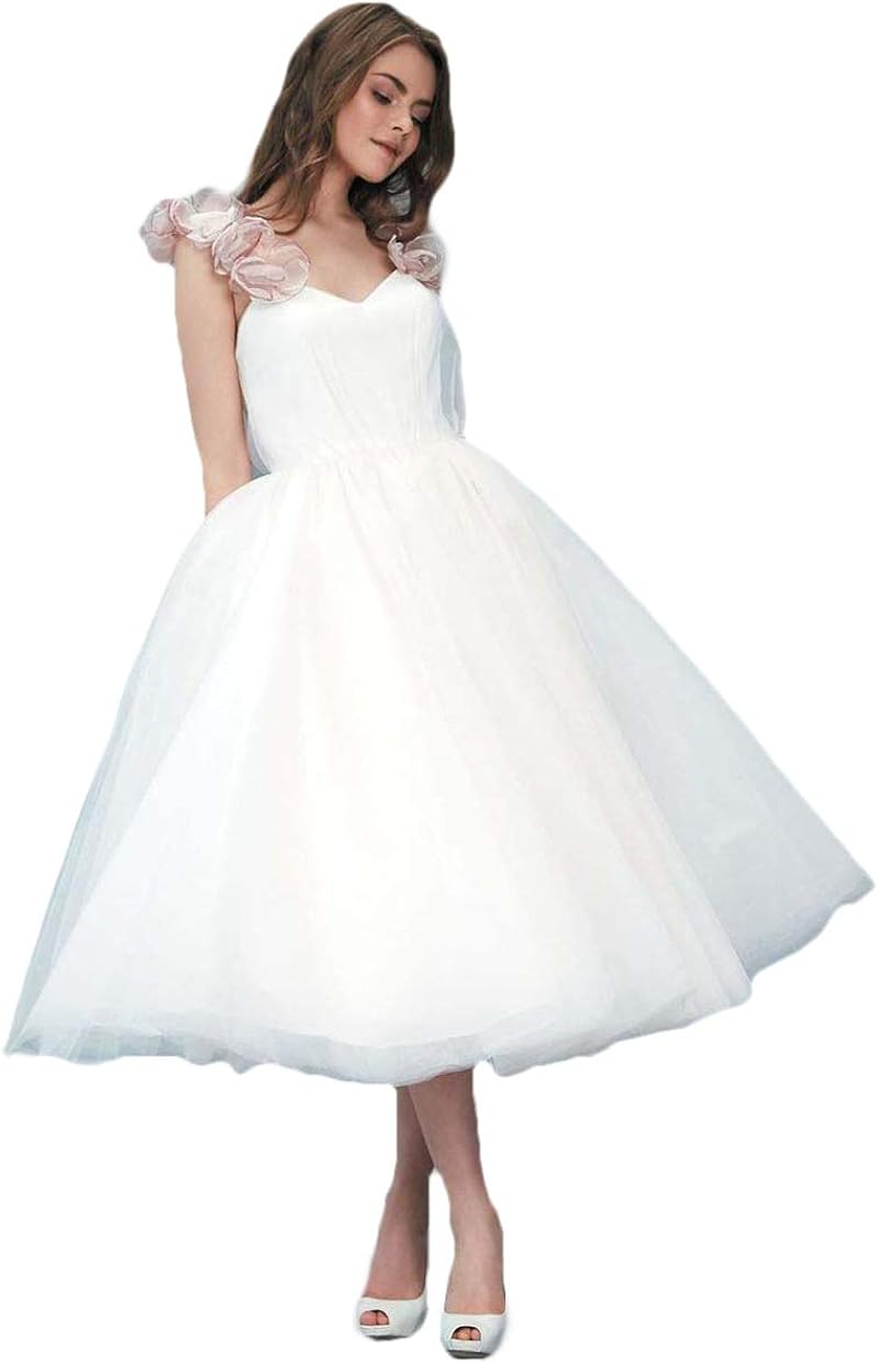 plus size ankle length wedding dresses