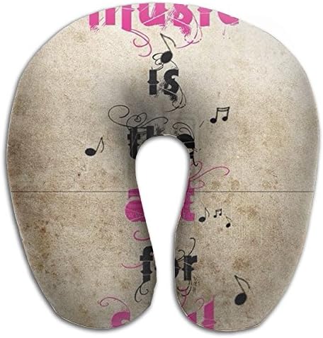 Musical Note Music Support Neck Pillow Travelmate Memory Foam U-SHAPE For Driving Women
