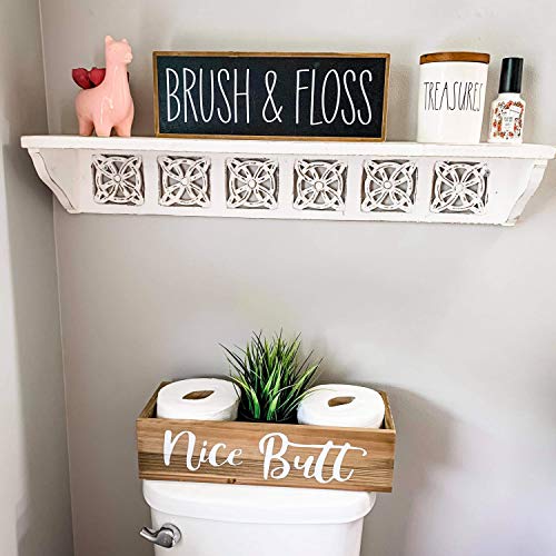 Athena's Elements Bathroom Decor Box Toilet Paper Holder Box, Toilet