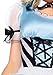 Leg Avenue Women's Psychedelic Alice in Wonderland Costume, Blue/White, Large