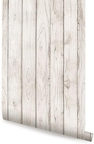 木製壁紙 Peel And Stick 6 Sheet Pack 2x9 Feet ホワイト Svietimocentras Lt