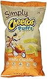 Frito Lay Natural Cheetos White Cheddar Cheese Puffs, 8 Ounce (Pack of 3)