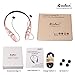 Bluetooth Headphones, DolTech Stereo Wireless Headset Neckband Retractable Sport Earbuds with Mic Noise-Cancelling, Sweatproof Bluetooth 4.1 for iPhone IOS Android (970S Rosegold)