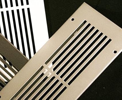 4 X 10 Silver Modern Linear Ceiling And Wall Register With Damper 6 X 12 Overall