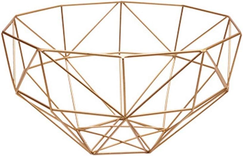 Sdvh Fruit Basket, Wrought Iron Fruit Bowl Openwork Decorative Bowls Nordic Fruit Fruit Rack Plate Keeps Fruits and Veg Fresh