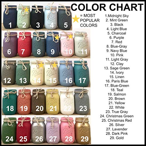 Mason Jar Bathroom Organization Set, 5 Piece Set, Your Choice of Colors, Silk Flowers Optional