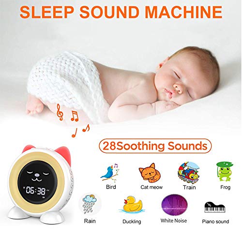 I·CODE Kids Alarm Clock,Children's Sleep Trainer, Wake Up Light & Night Light, Sleep Sound Machine -Teach Child When Fine to Wake Up - Thumbnail 5