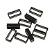 MonkeyJack 10pcs 20mm Watch Band Strap Keeper Loop Black Rubber