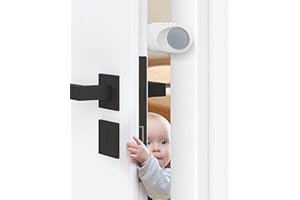 Door Pinch Guard Aosite 4 Pack Finger Pinch Guard Self Adhesive Rotating Child Proof Door Finger Pinch Guard Safety Finger Door Guard Door Stopper for Kid Safety Guard Baby Little Finger Anti-Pinch