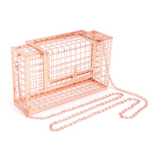 Milue Metal Hollow Womens Evening Bag Shoulder Crossbody Bags