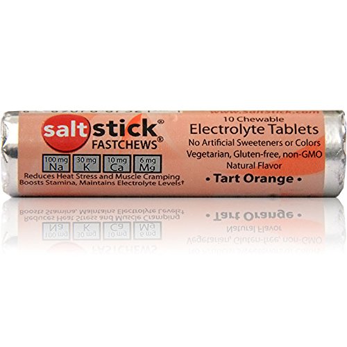 SaltStick Fastchews, Electrolyte Tablets - Orange, 10 Chewable x 6 Rolls